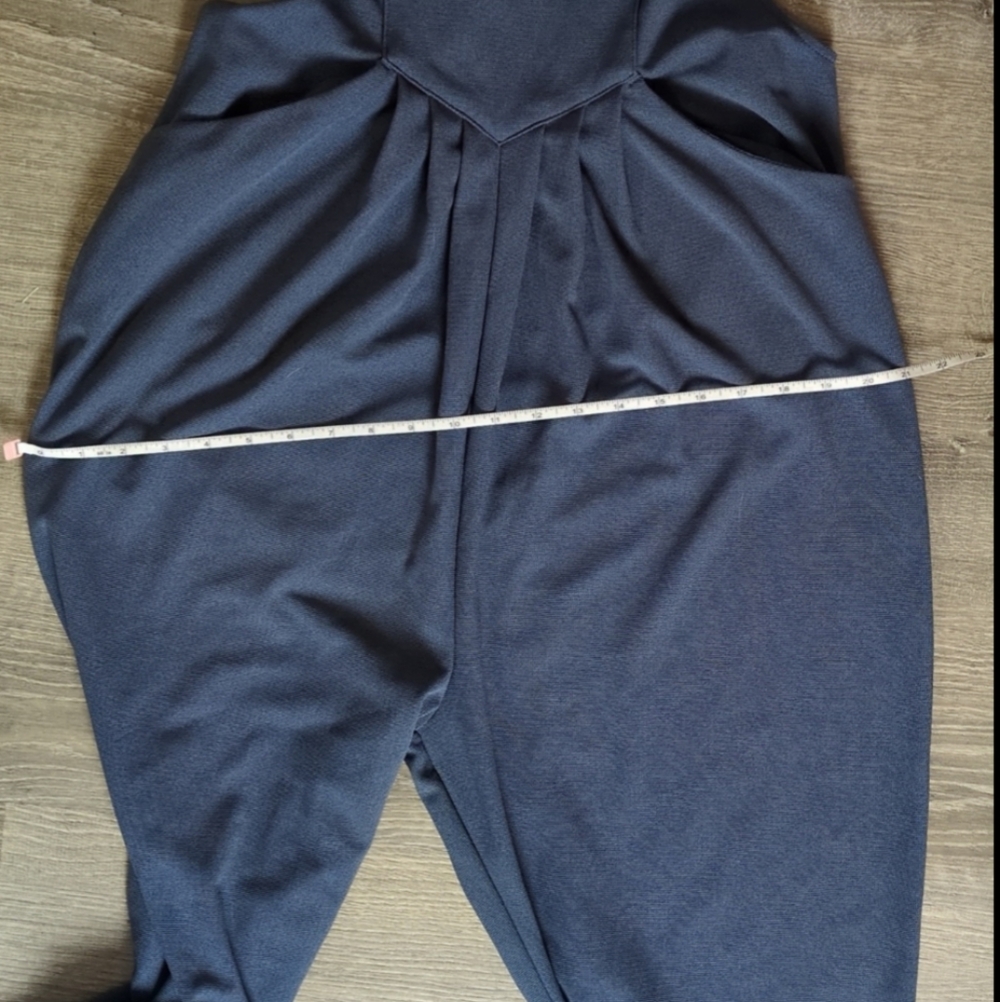 Halara Adjustable Strap Button Waffle Casual Jogger Dungarees Grisaille Medium - Picture 8 of 8
